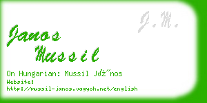 janos mussil business card